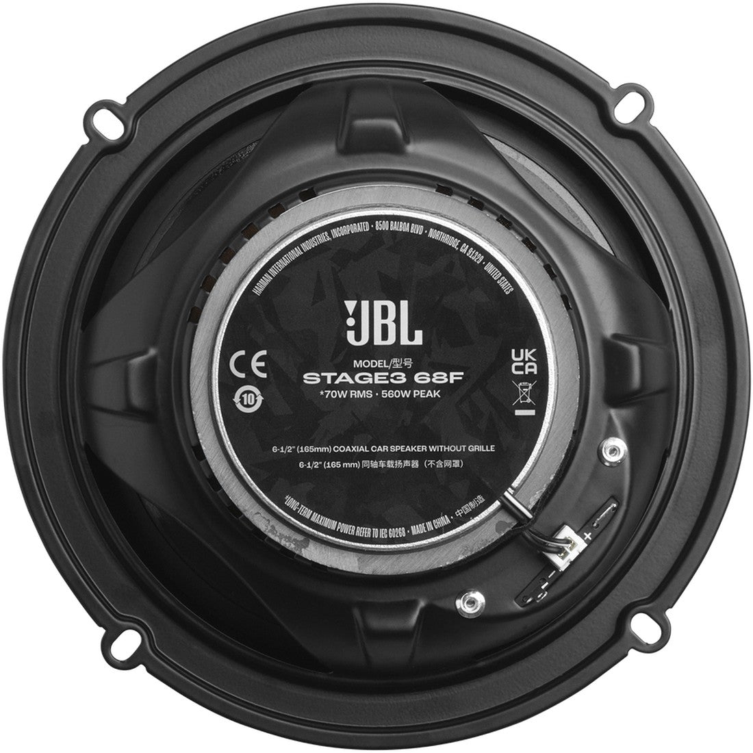 JBL STAGE3 68F - Black - Back image number null