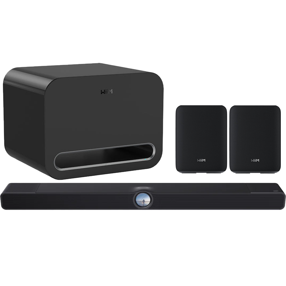 WiiM BAR 3.0.2 Dolby Atmos and DTS:X Soundbar High Gloss Black - Each | WiiM Sound Lite Smart Speaker with AI RoomFit - Pair (Copy)