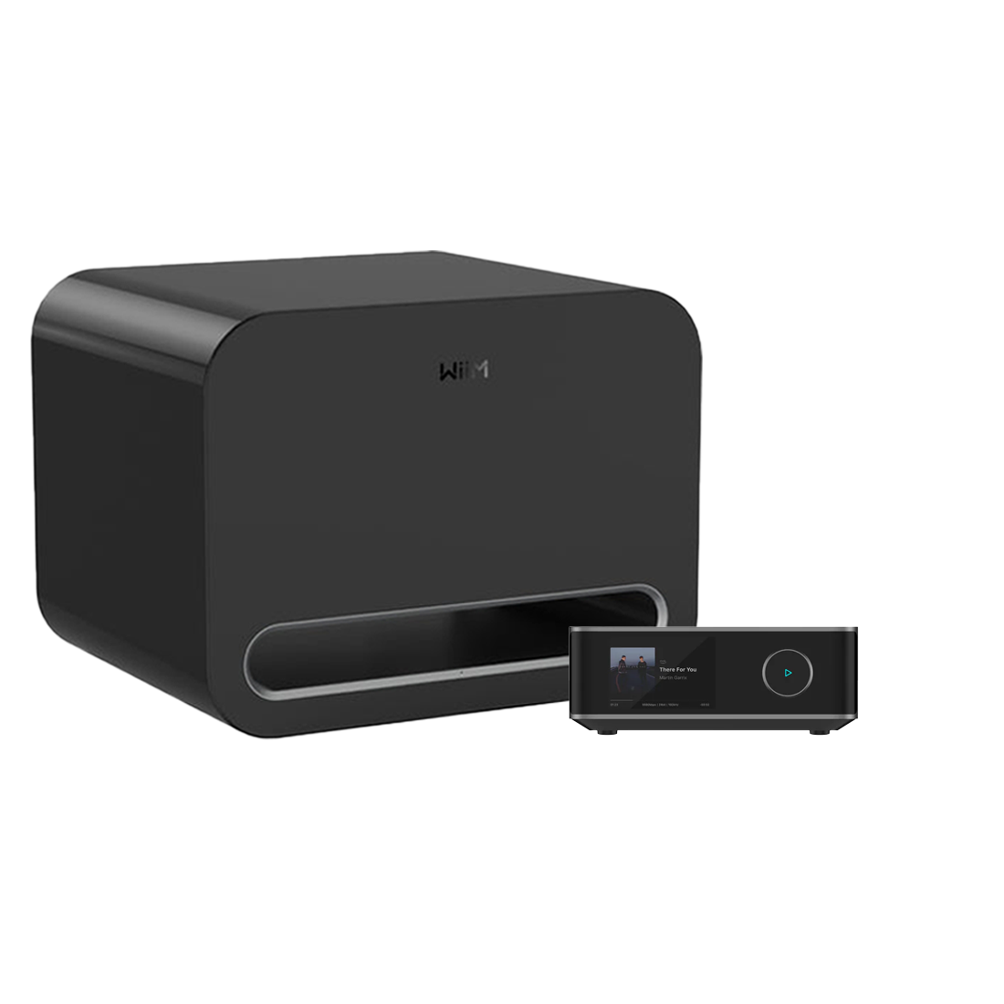 WiiM Amp Ultra 100W/Ch Streaming Amplifier With 3.5" Touchscreen | WiiM Sub Pro Wireless 8" Subwoofer - Bundle