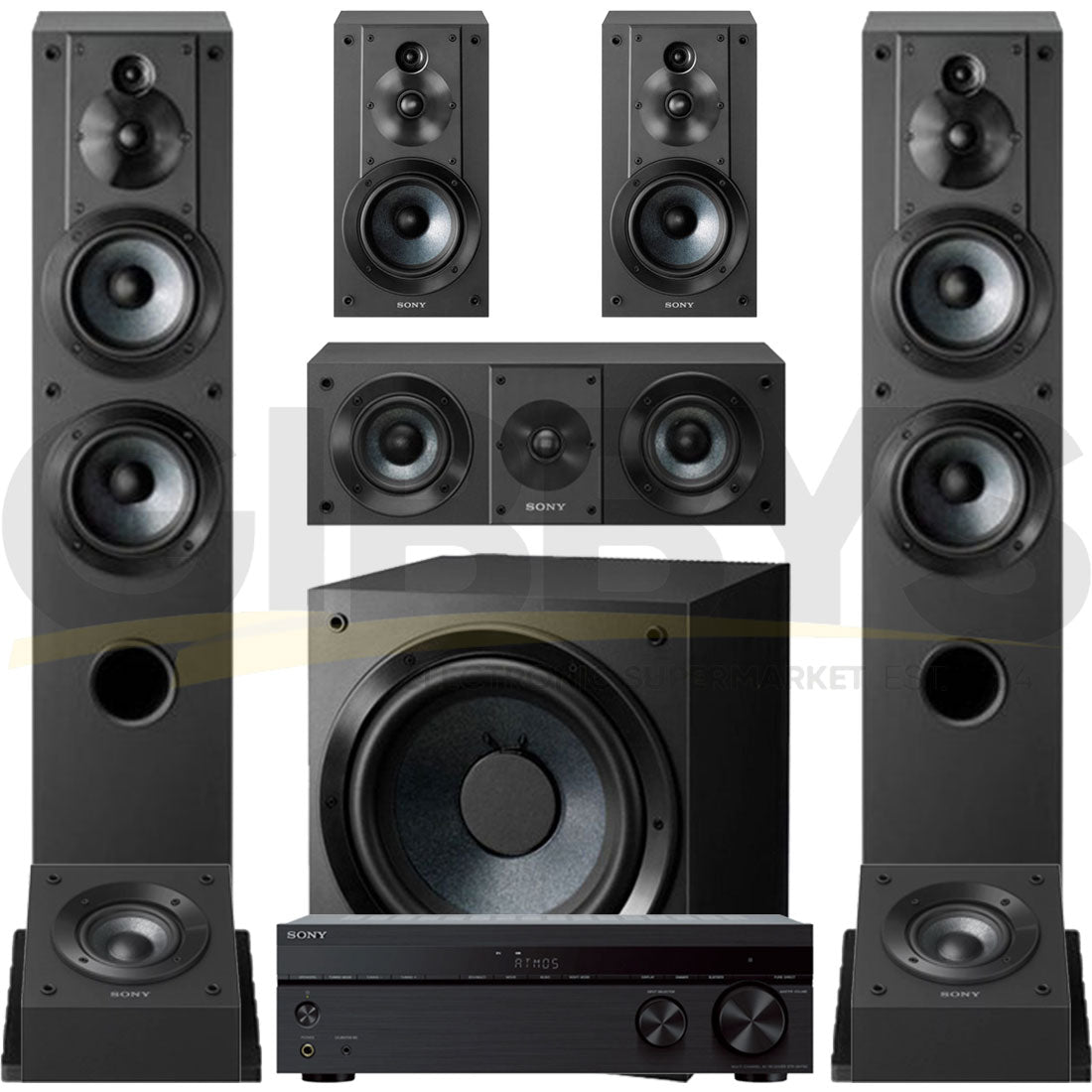 Sony STR-DH790 7.2 Ch AV Receiver | SS-CS3 7.1 Speaker Bundle #2 (SS-CS3 (2) | SA-CS9 | SS-CS5 | SS-CS8 | SS-CSE)