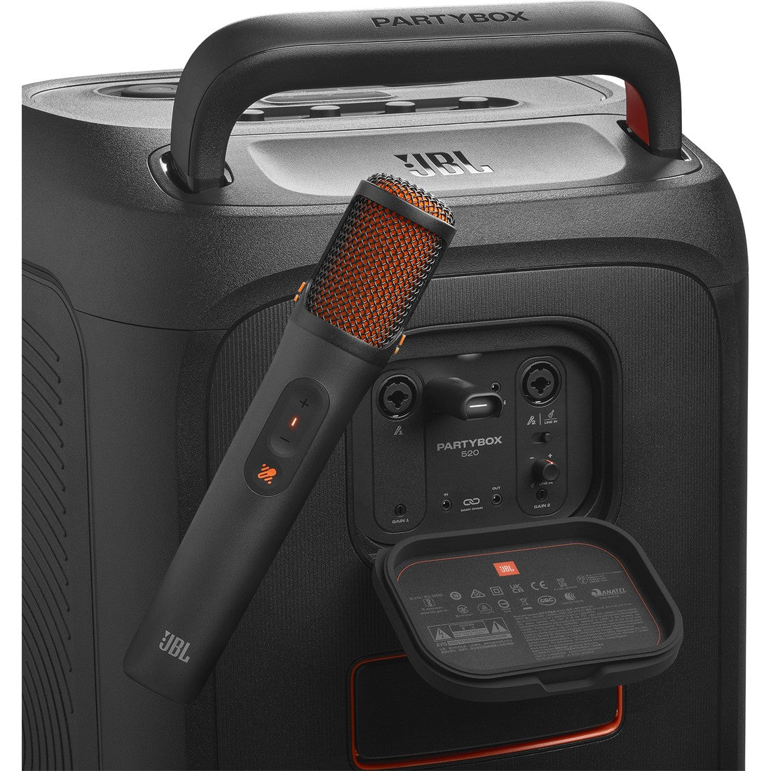 JBL EasySing Mics - Black - Two wireless AI-powered microphones with real-time vocal removal - Detailshot 3