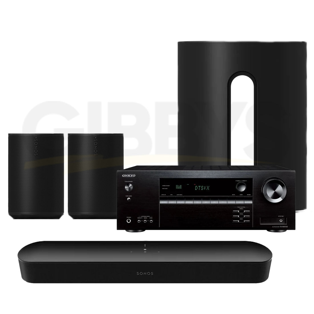 Onkyo TX-NR5100 | Sonos Set with Beam | Sub Mini | Era 100 (2) - Bundle