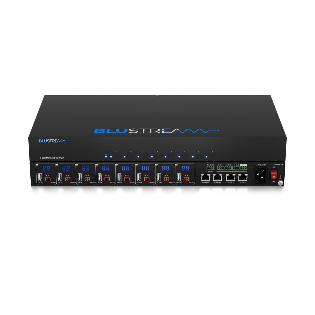 Blustream PWR8VDC 8-Port Managed Low Voltage PDU