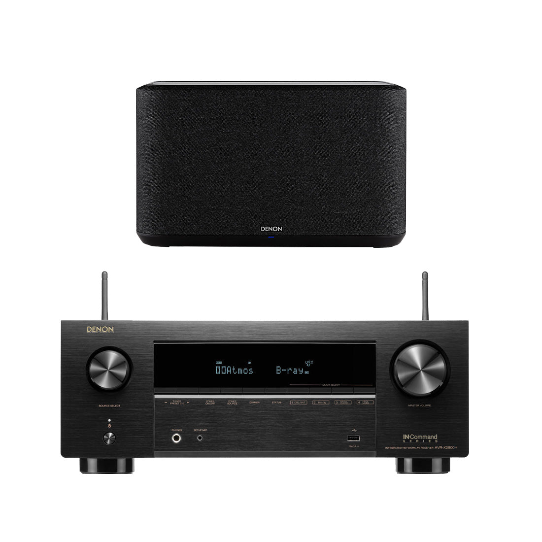 Denon AVR-X2800H 7.2 Channel 8K AV Receiver | Home Speaker Bundle