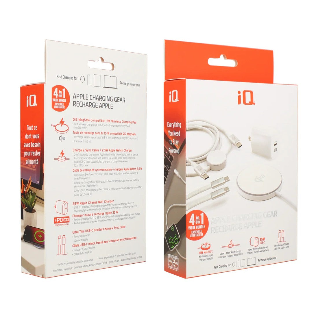iQ IQAPKIT Apple Charging Bundle for iPhone and Apple Watch