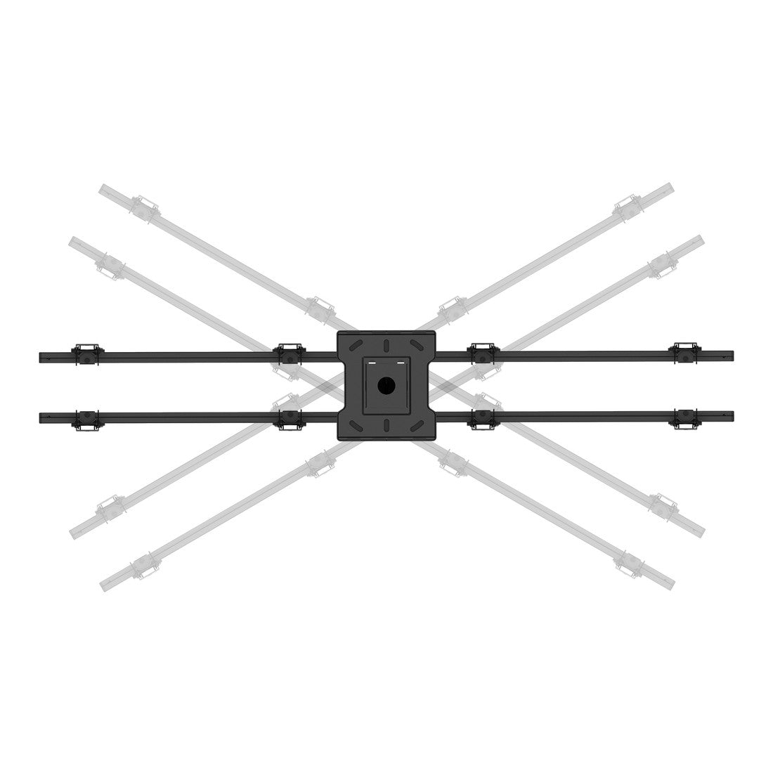 Kanto CM600B4B Back-to-Back Quad Screen Ceiling Mount with 360-Degree Rotation