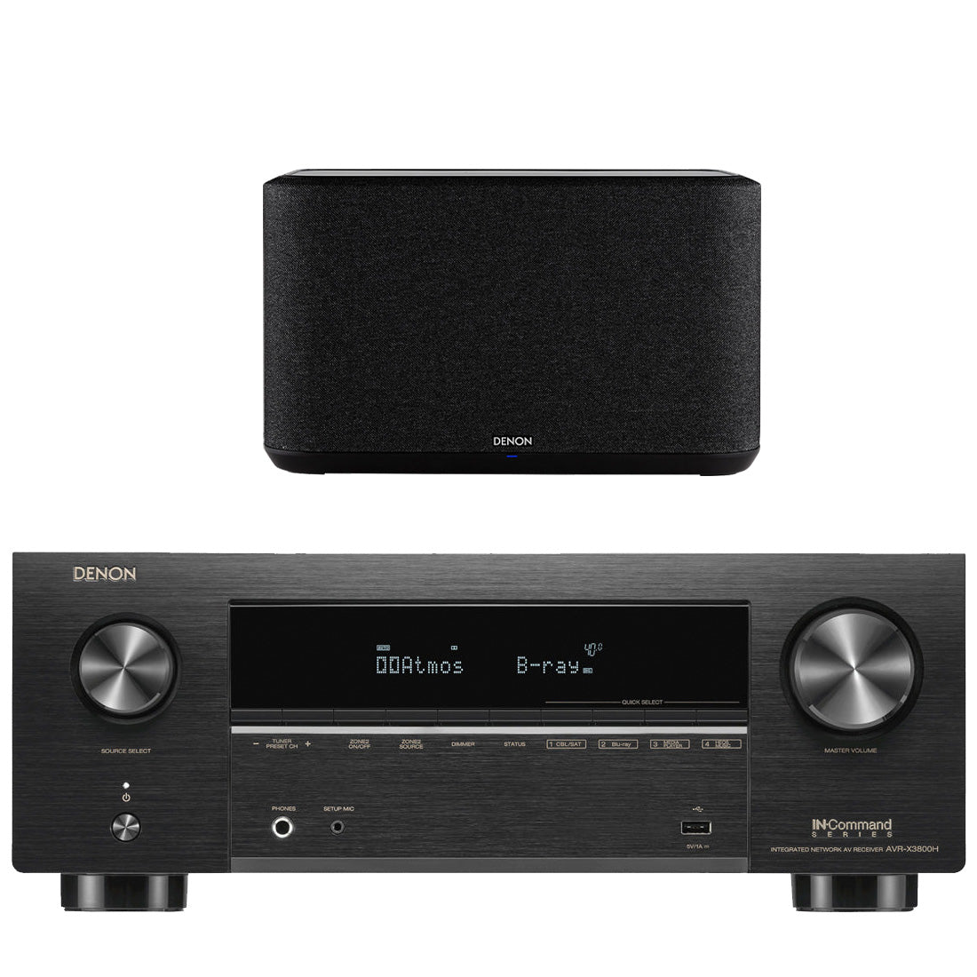 Denon AVR-X3800H 9.4 Channel 8K AV Receiver | Home Speaker Bundle
