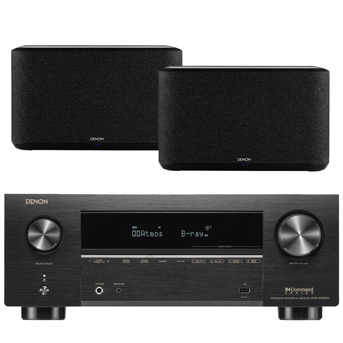 Denon AVR-X3800H 9.4 Channel 8K AV Receiver | Home Speaker Bundle