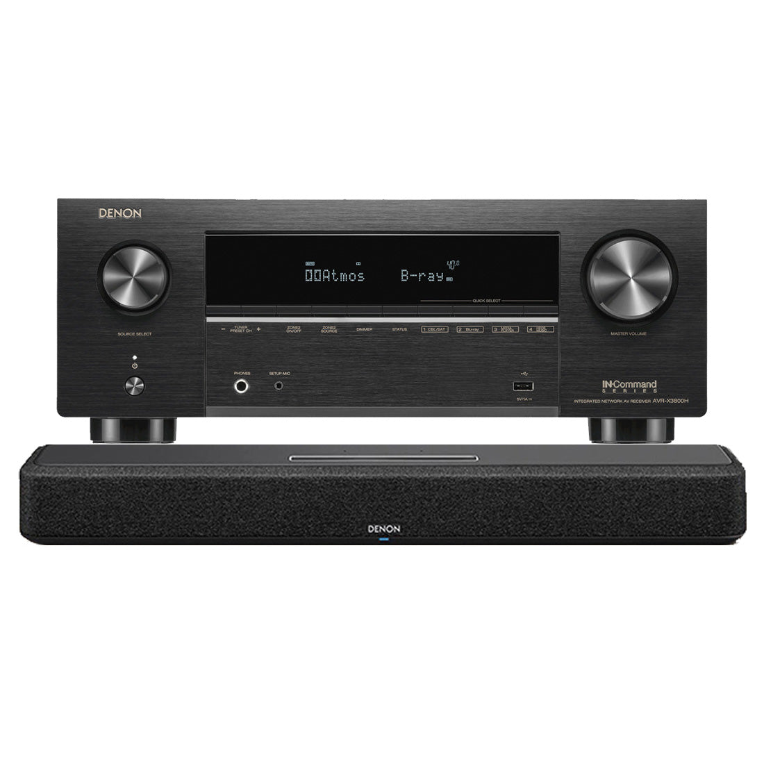Denon AVR-X3800H 9.4 Channel 8K AV Receiver | Home 550 Smart Sound Bar