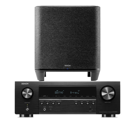 Denon AVR-S670H 5.2 Channel 8K AV Receiver | Home Subwoofer Bundle
