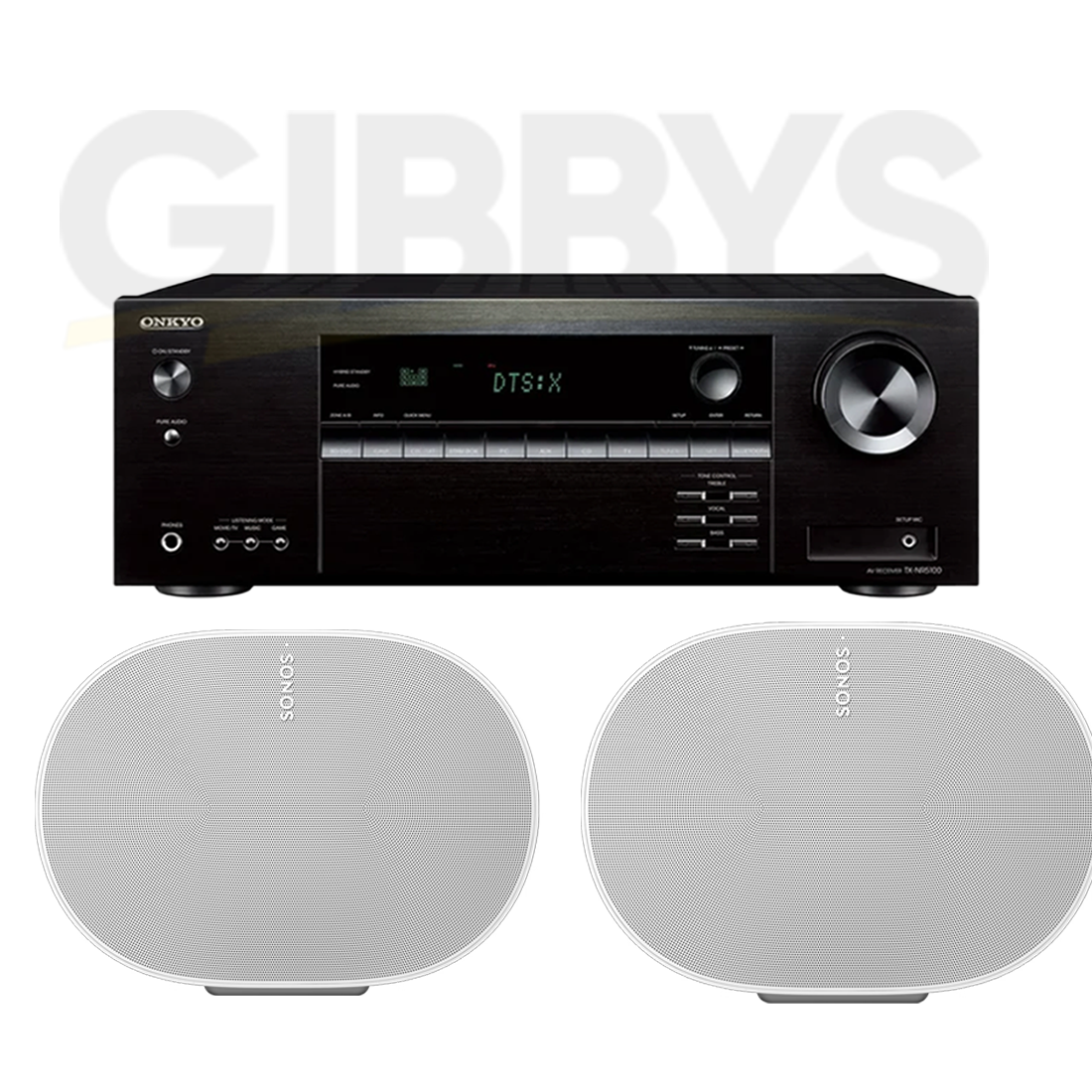 Onkyo TX-NR5100 7.2 Receiver | Sonos Era 300 Wireless Bluetooth Smart Speaker (2) - Bundle