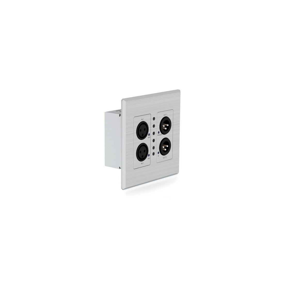 Blustream DA22XLR-WP-US Dante Audio Wall Plate with 2x2 XLR Conversion