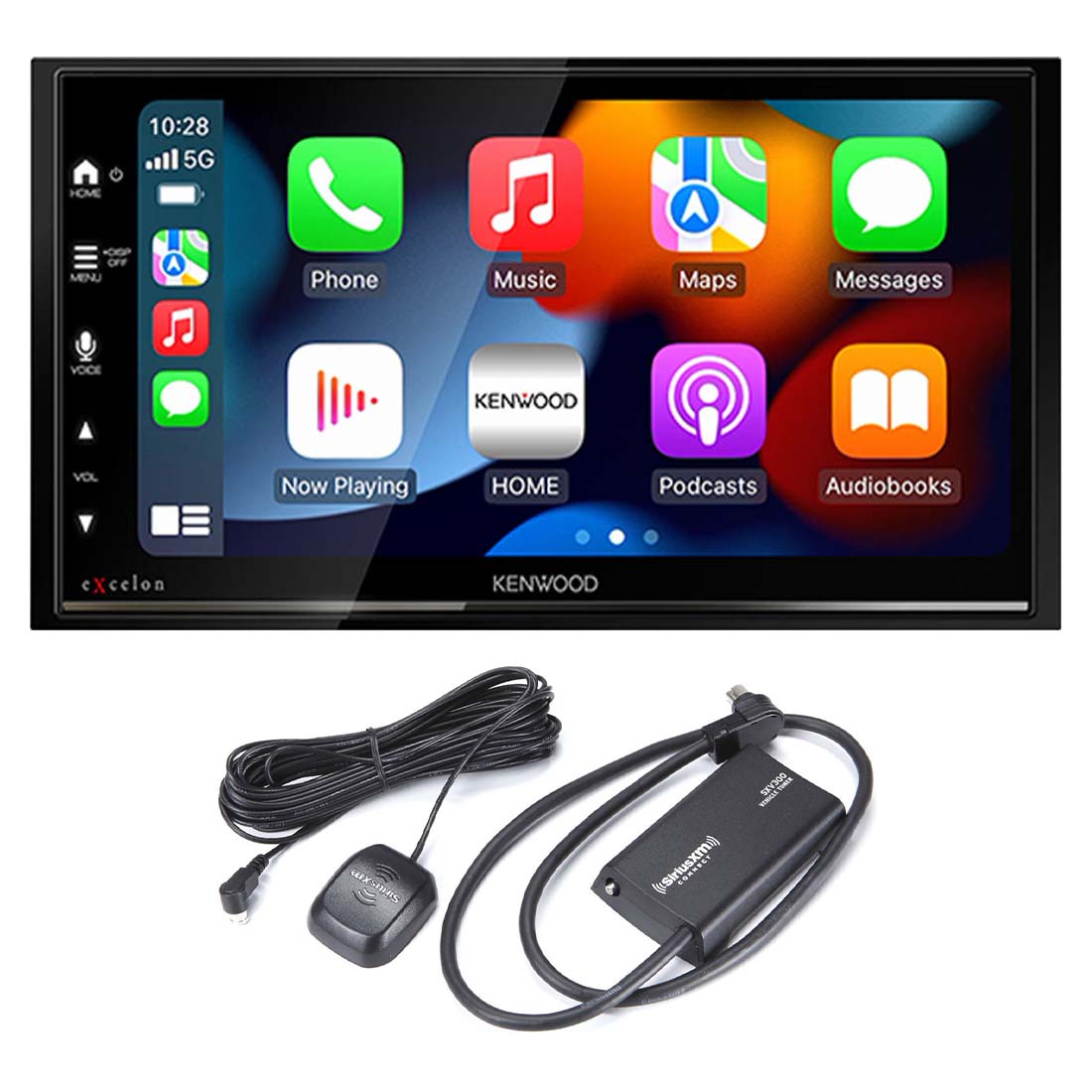 Kenwood eXcelon DMX709S Digital Multimedia Receiver | SiriusXM SXV300V1C Connect Vehicle Tuner Bundle