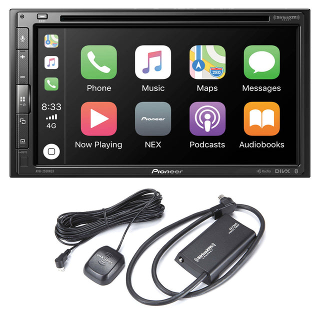Pioneer AVH-2550NEX Multimedia DVD Receiver | SiriusXM SXV300V1C Connect Vehicle Tuner Bundle