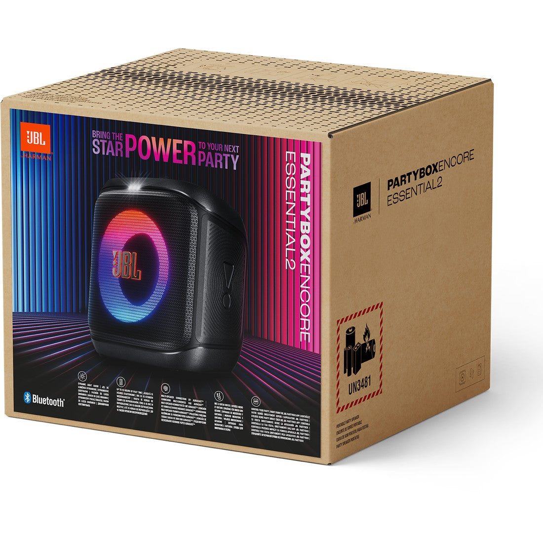 JBL PartyBox Encore Essential 2 - Black - Portable party speaker - Detailshot 9