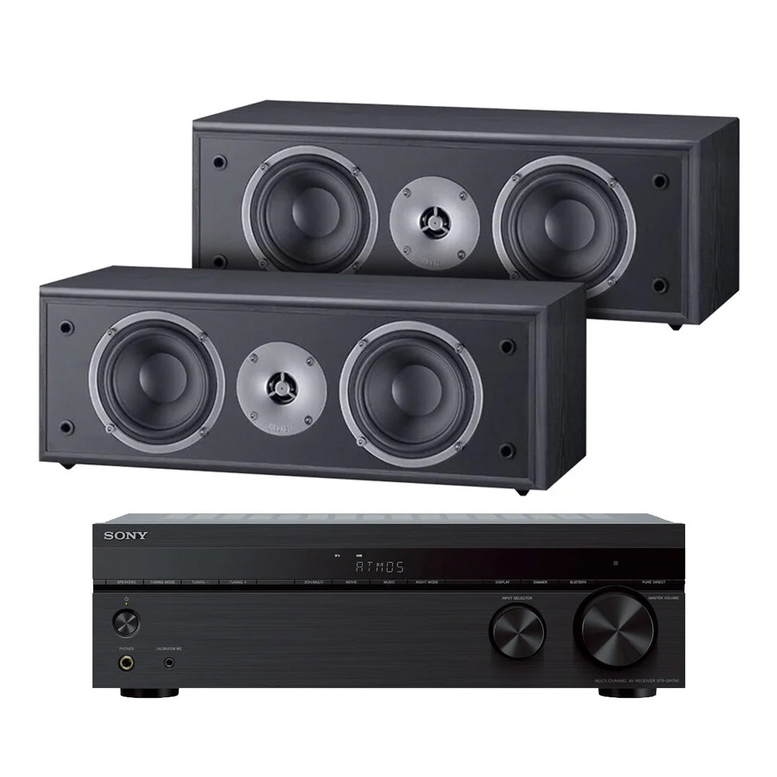 Sony STR-DH790 7.2 Channel Home Theatre AV Receiver | Magnat MSC252B Monitor Supreme 4.25" Center Channel Speakers - Bundle