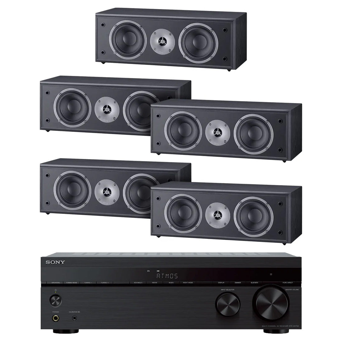 Sony STR-DH790 7.2 Channel Home Theatre AV Receiver | Magnat MSC252B Monitor Supreme 4.25" Center Channel Speakers - Bundle