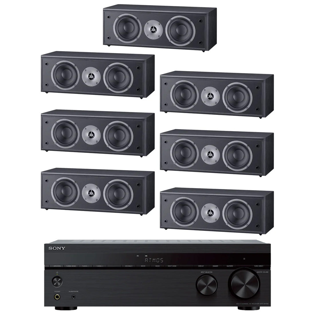 Sony STR-DH790 7.2 Channel Home Theatre AV Receiver | Magnat MSC252B Monitor Supreme 4.25" Center Channel Speakers - Bundle