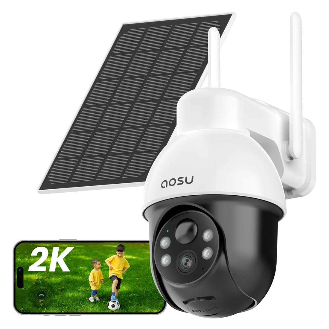 AOSU C9E D1 SE Solar Powered 3k Outdoor Security Camera