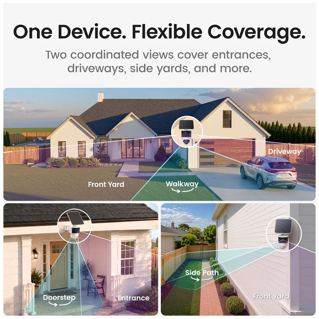 AOSU C9P T2 Pro Solar Powered 3k Outdoor Security Camera