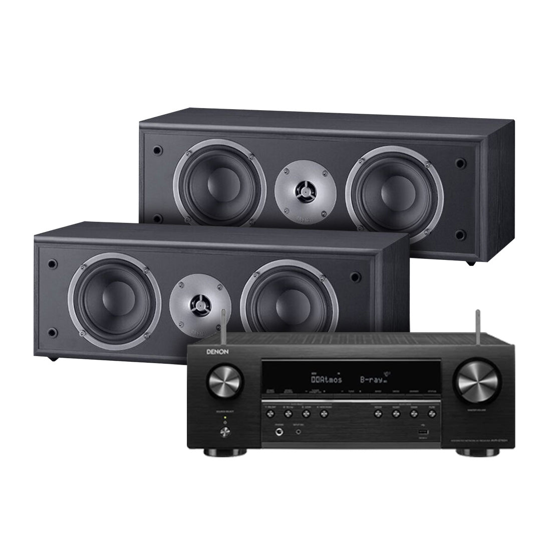 Denon AVR-S760H 7.2 Channel Network A/V Receiver | Magnat MSC252B Center Channel Speaker Bundle