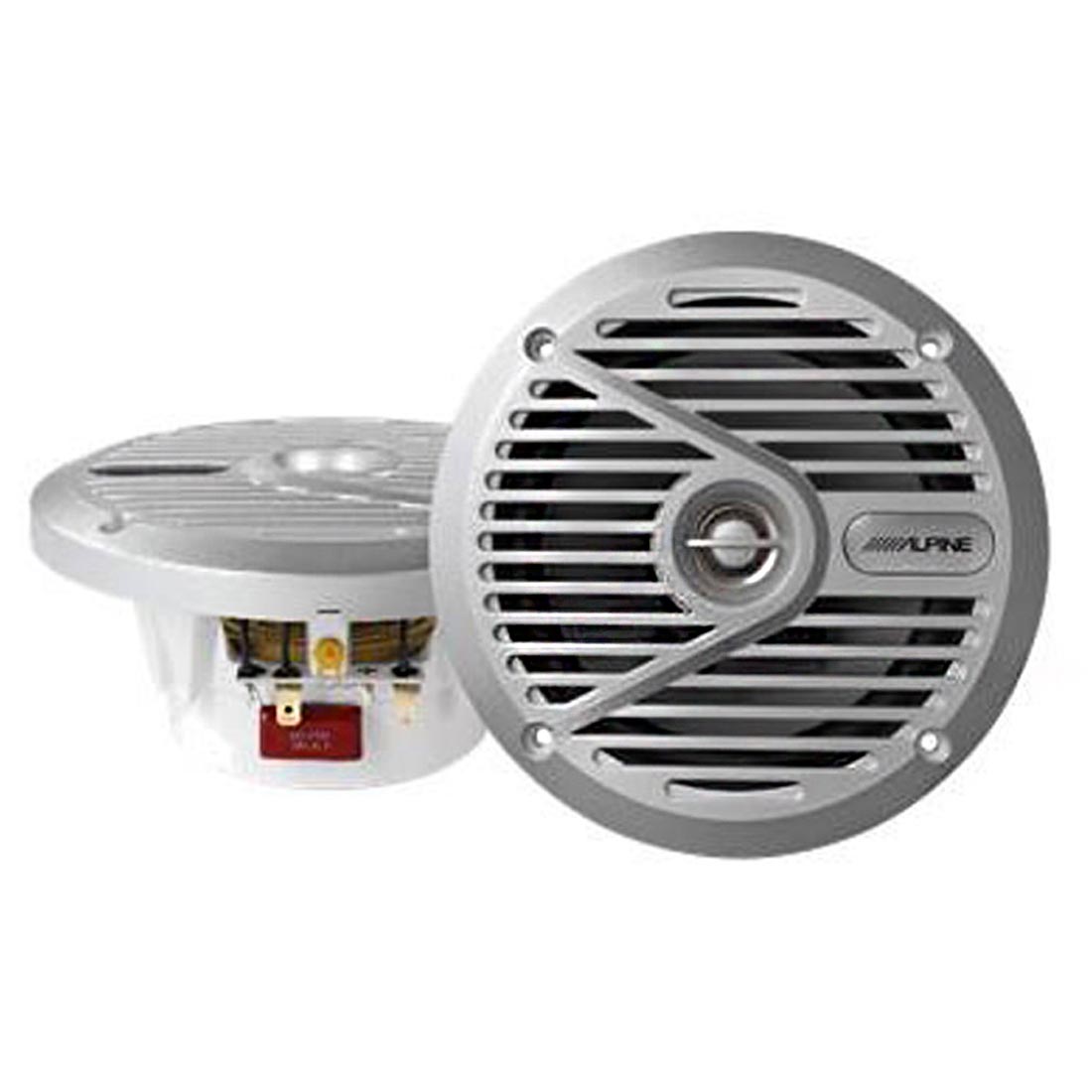 Alpine SPS-M601 6.5" Coaxial 2-Way Marine Speaker - Silver (SPSM601)