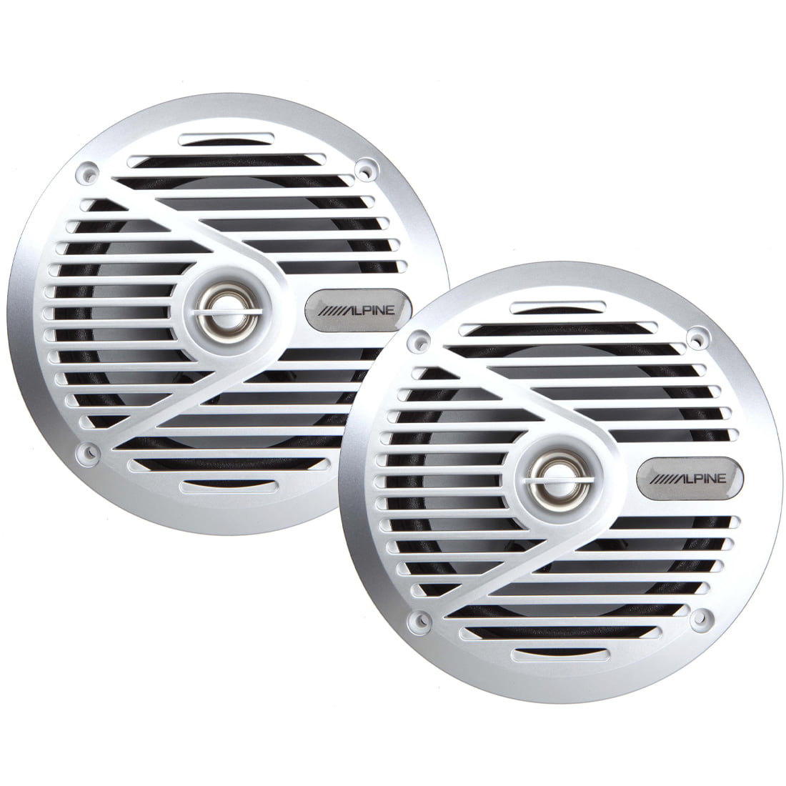 Alpine SPS-M601 6.5" Coaxial 2-Way Marine Speaker - Silver (SPSM601)