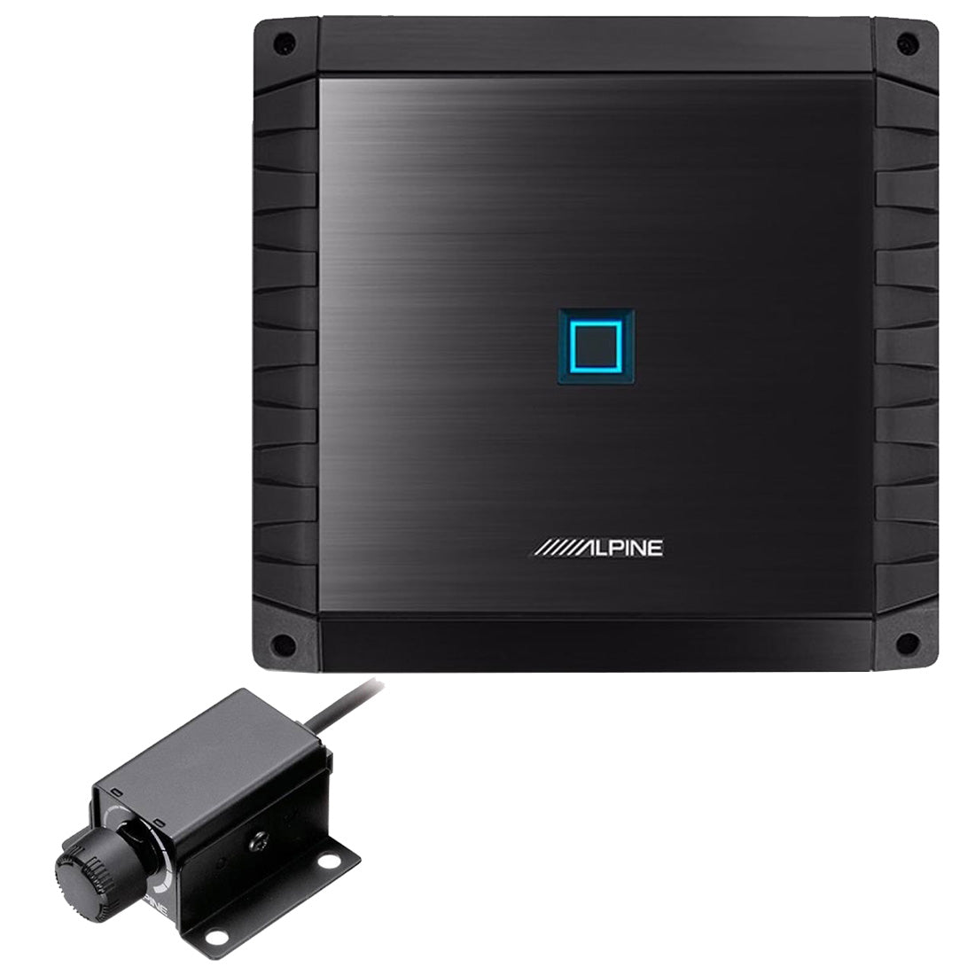 Alpine S2-A60M S-Series 600W Mono Amplifier | RUX-KNOB.2 Remote Bass Level Control - Bundle