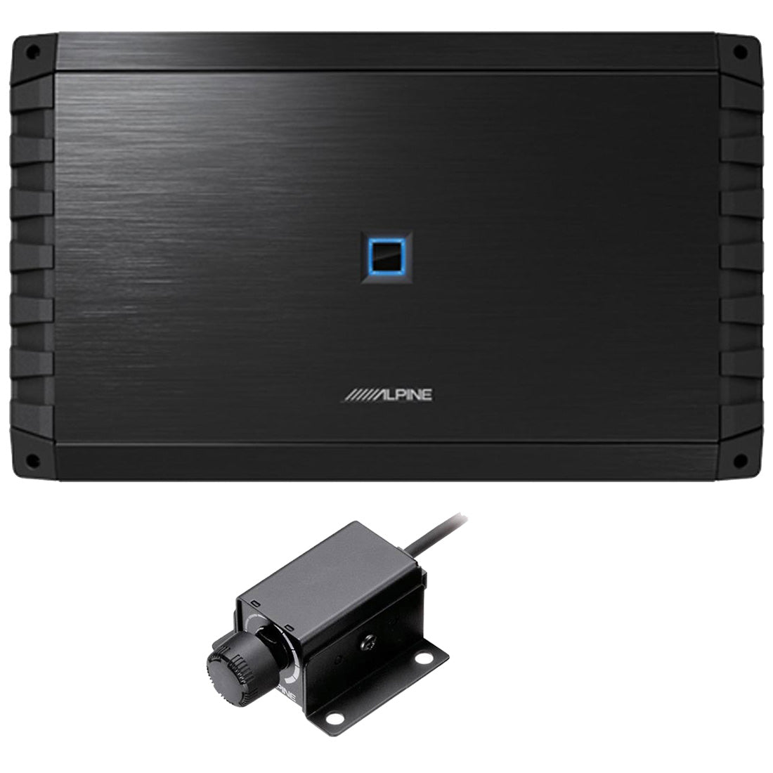 Alpine S2-A120M S-Series 1200W Mono Amplifier |RUX-KNOB.2 Remote Bass Level Control - Bundle