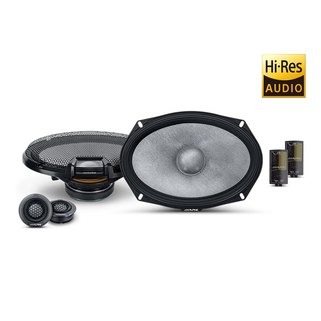 Alpine R2-S69C 6x9" High-Resolution 2-Way Component Speaker System (R2S69C)