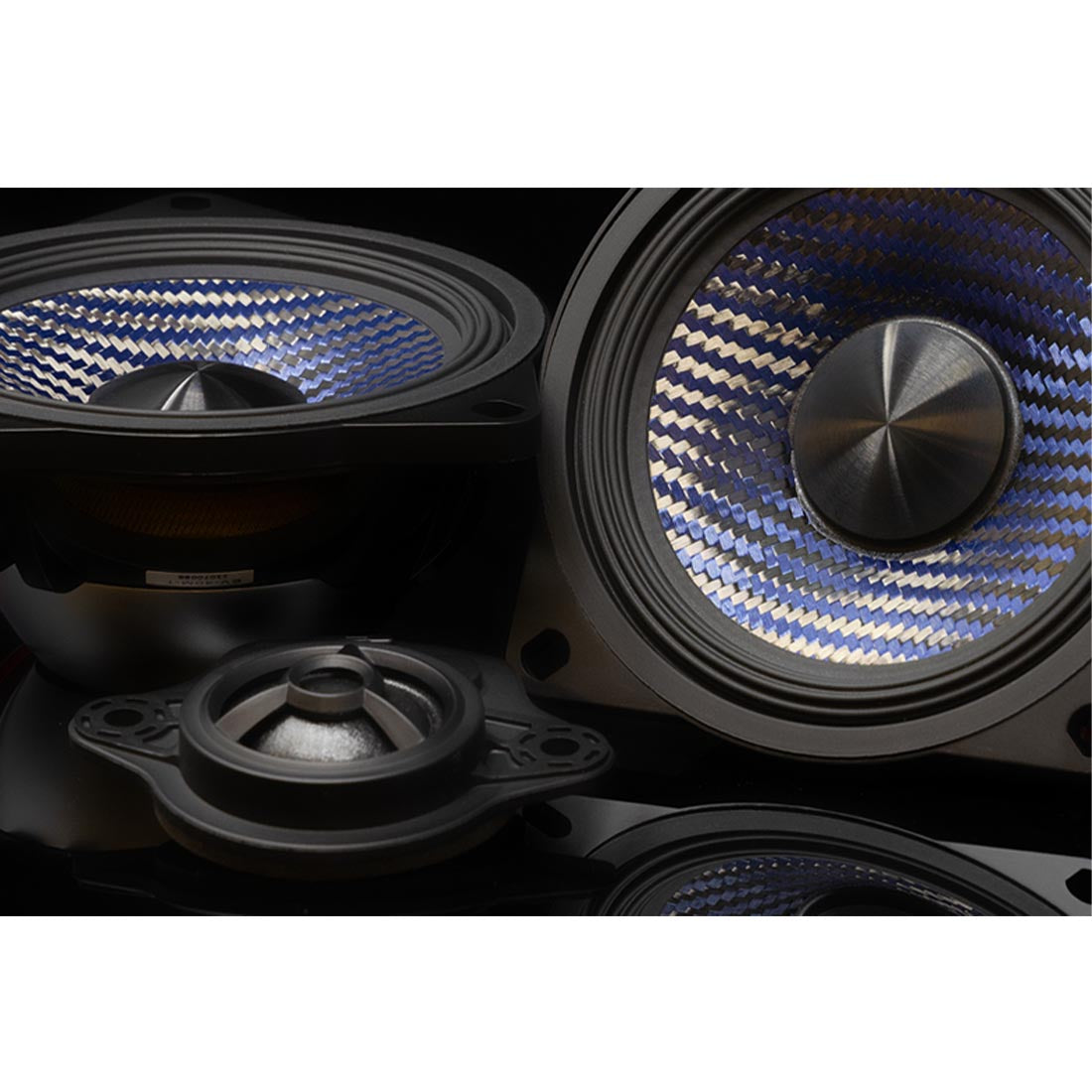 Alpine EV-40M-T 4" Midrange Front Dash Speaker Upgrade Kit - Fits Select Tesla Model 3 and Y