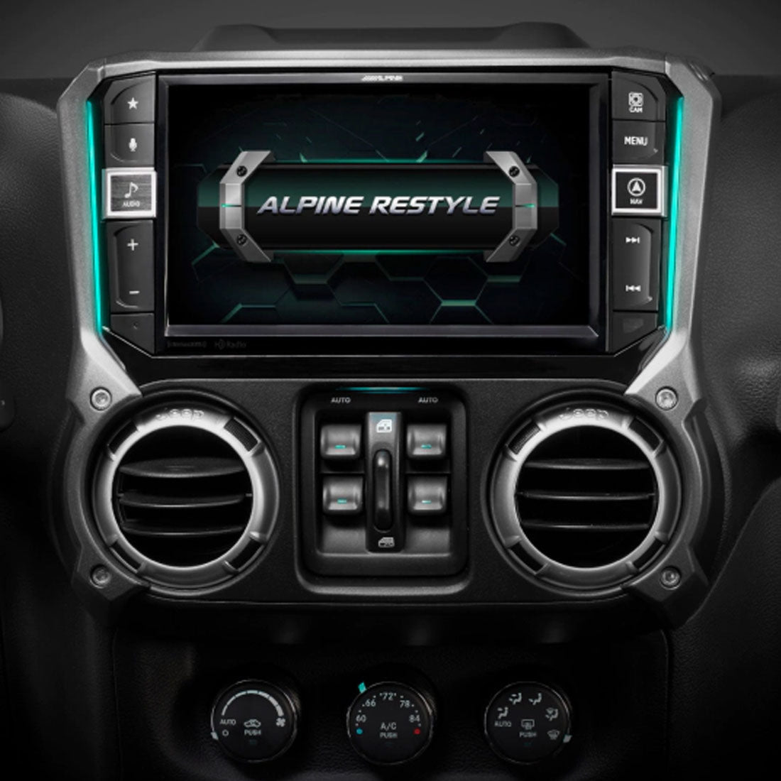 Alpine I509-WRA-JK Restyle 9″ Digital Multimedia Receiver for select 2011 -18 Jeep Wrangler JK Models