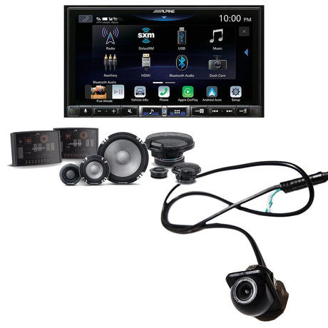 Alpine ILX-507 Digital Multimedia Receiver | Alpine R2-S653 Speaker Set | EchoMaster RVC 5721 Backup Camera - Bundle