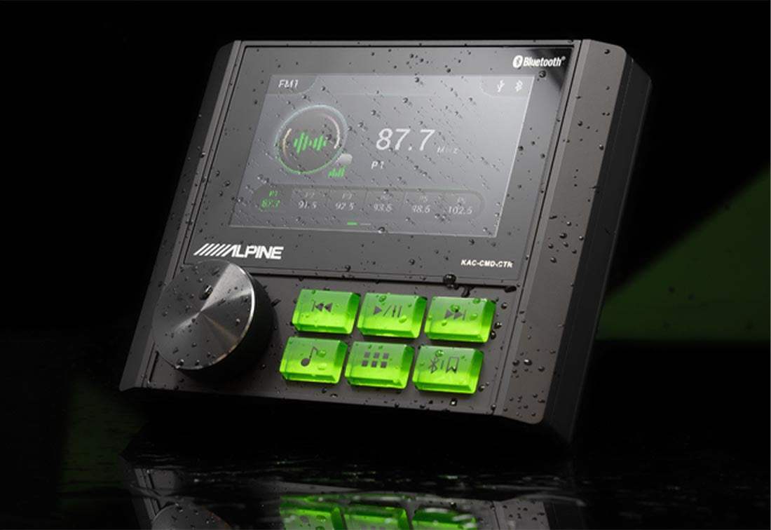 Alpine KAC-CMD-CTR All-Weather Digital Media Receiver for ATVs and UTVs