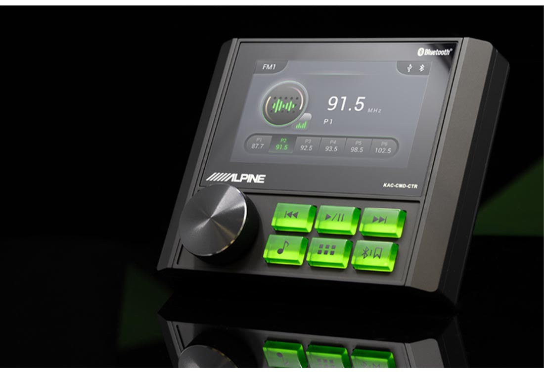 Alpine KAC-CMD-CTR All-Weather Digital Media Receiver for ATVs and UTVs