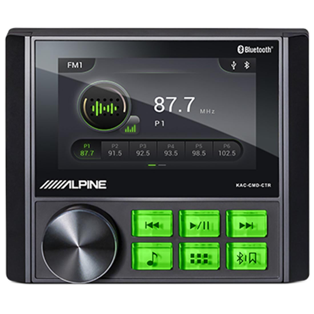 Alpine KAC-CMD-CTR All-Weather Digital Media Receiver for ATVs and UTVs
