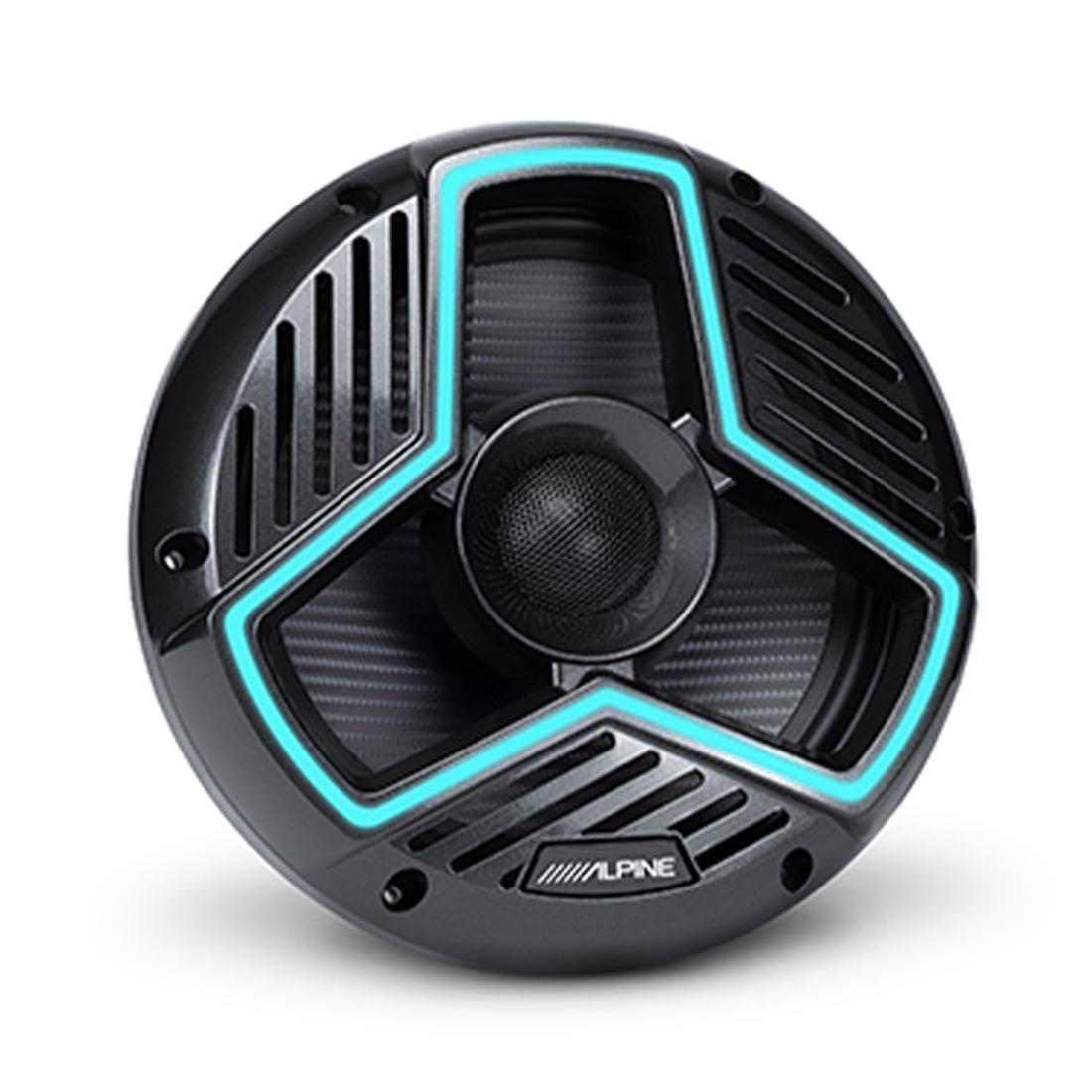 Alpine MRN-S88-LB 8.8" 2-Way Marine Speakers with RGB LED Lighting - Black