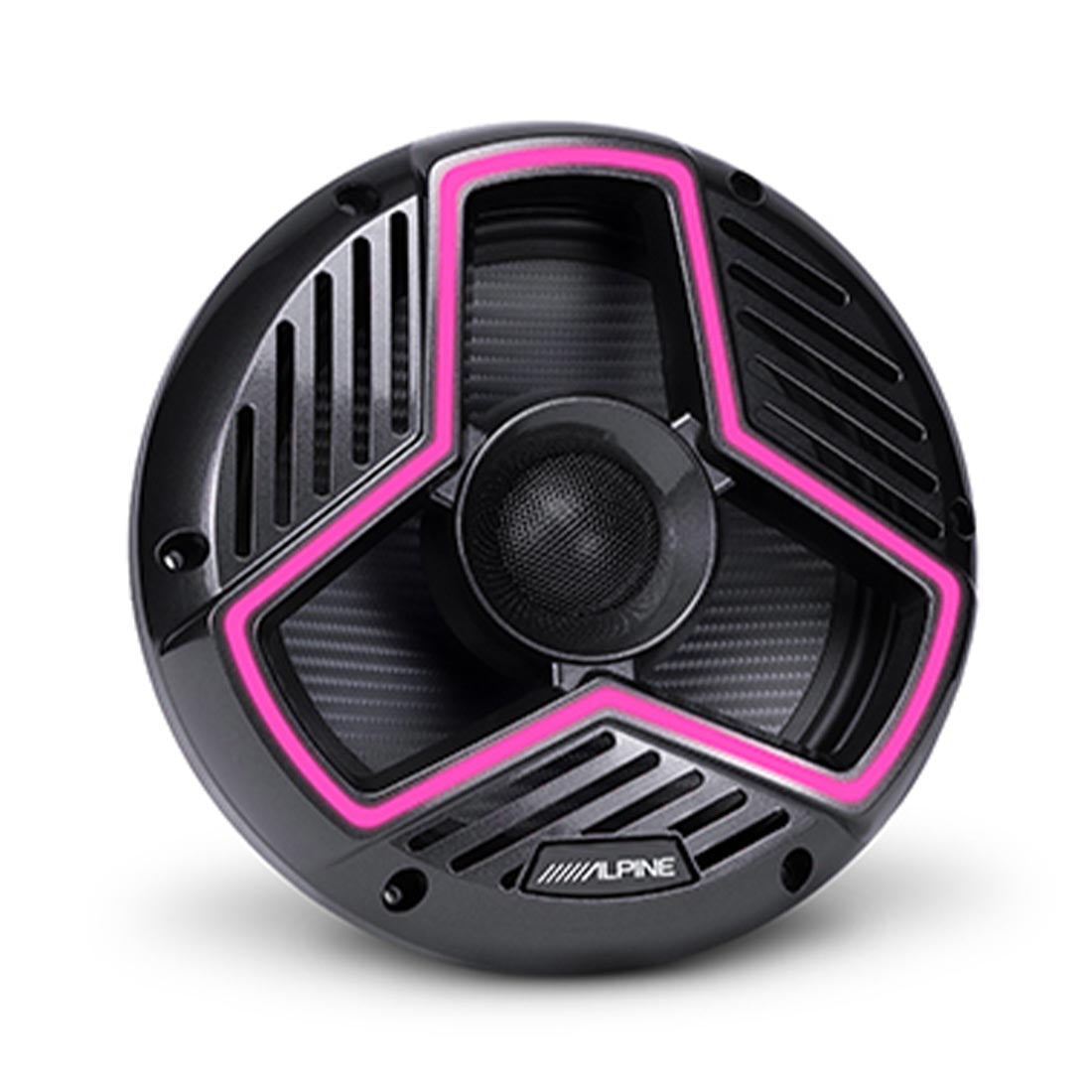 Alpine MRN-S88-LB 8.8" 2-Way Marine Speakers with RGB LED Lighting - Black