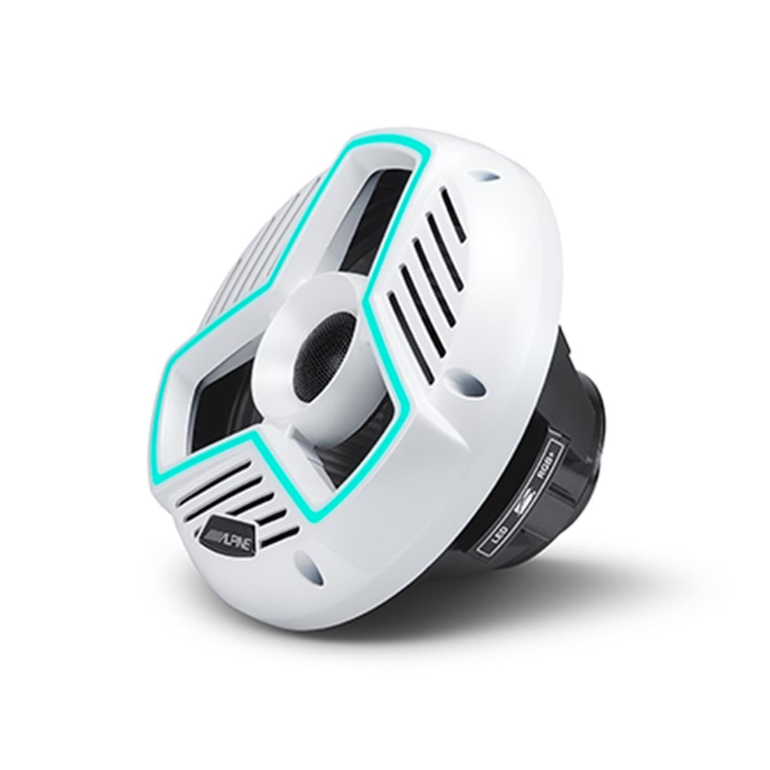 Alpine MRN-S88-LW 8.8" 2-Way Marine Speakers with RGB LED Lighting - White
