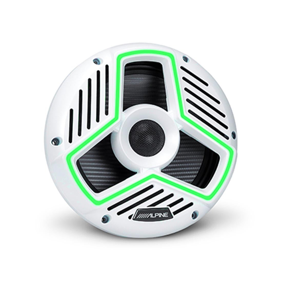 Alpine MRN-S88-LW 8.8" 2-Way Marine Speakers with RGB LED Lighting - White