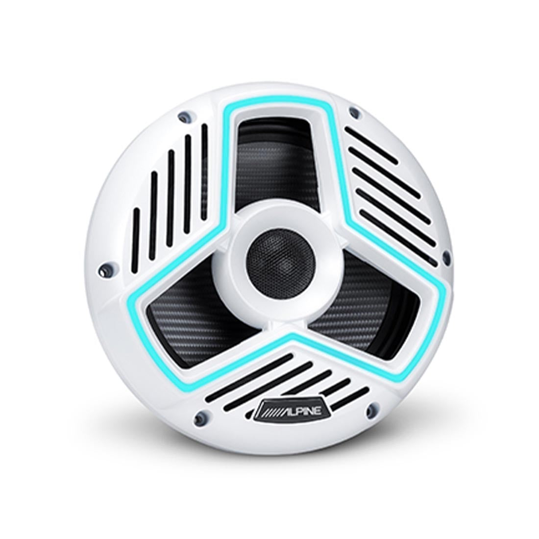 Alpine MRN-S88-LW 8.8" 2-Way Marine Speakers with RGB LED Lighting - White