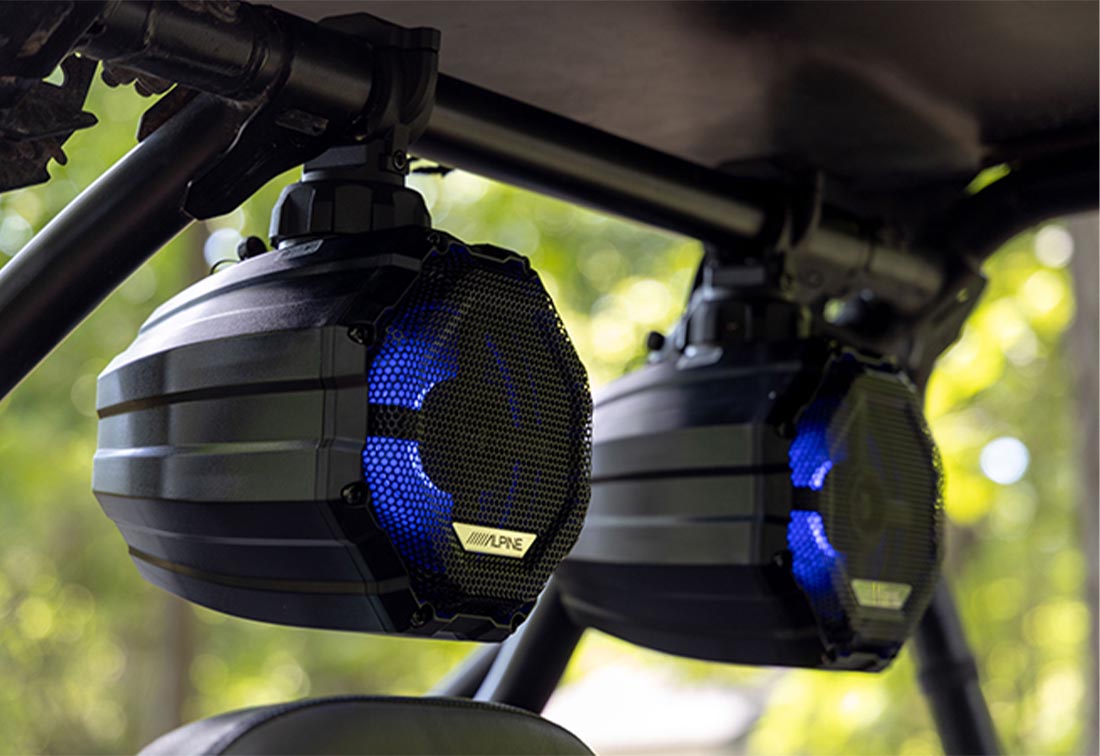 Alpine SPV-65RGB-CAN 6.5" Universal Weather-Resistant Cage-Mounted RGB Speaker Pods for UTV & Powersports