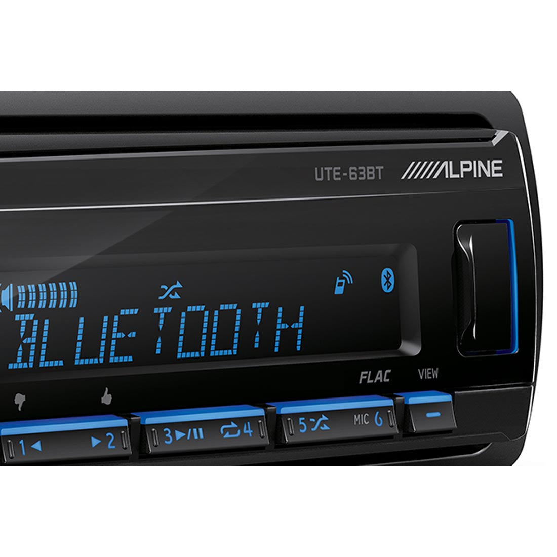 Alpine UTE-63BT Single-DIN Digital Media Receiver with Bluetooth
