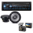 Alpine UTE-73BT Digital Media Receiver | Alpine R2-S65 Speaker Set | Kenwood DRV-A510W Dash Cam - Bundle