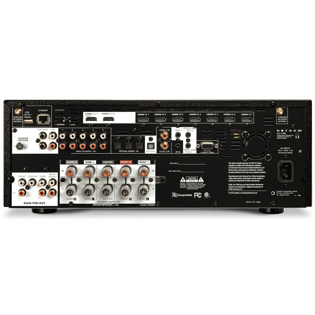 Anthem MRX 540 8K 7.2 Pre-Amplifier / 5 Amplifier Channels AV Receiver