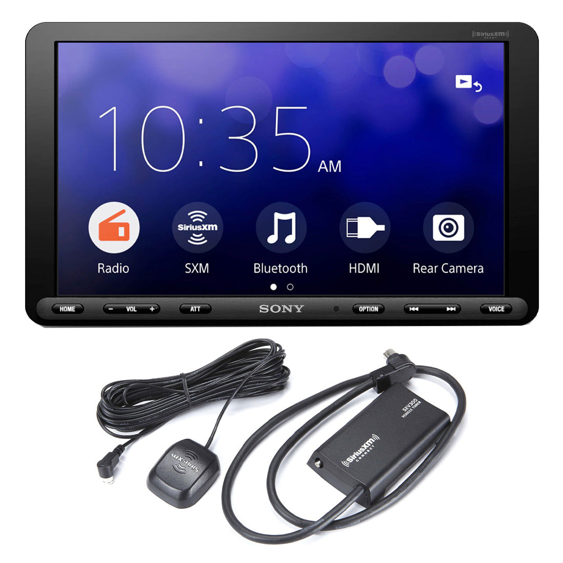 Sony XAV-AX8100 8.95" Digital Media Receiver | SiriusXM SXV300V1C Connect Vehicle Tuner Bundle