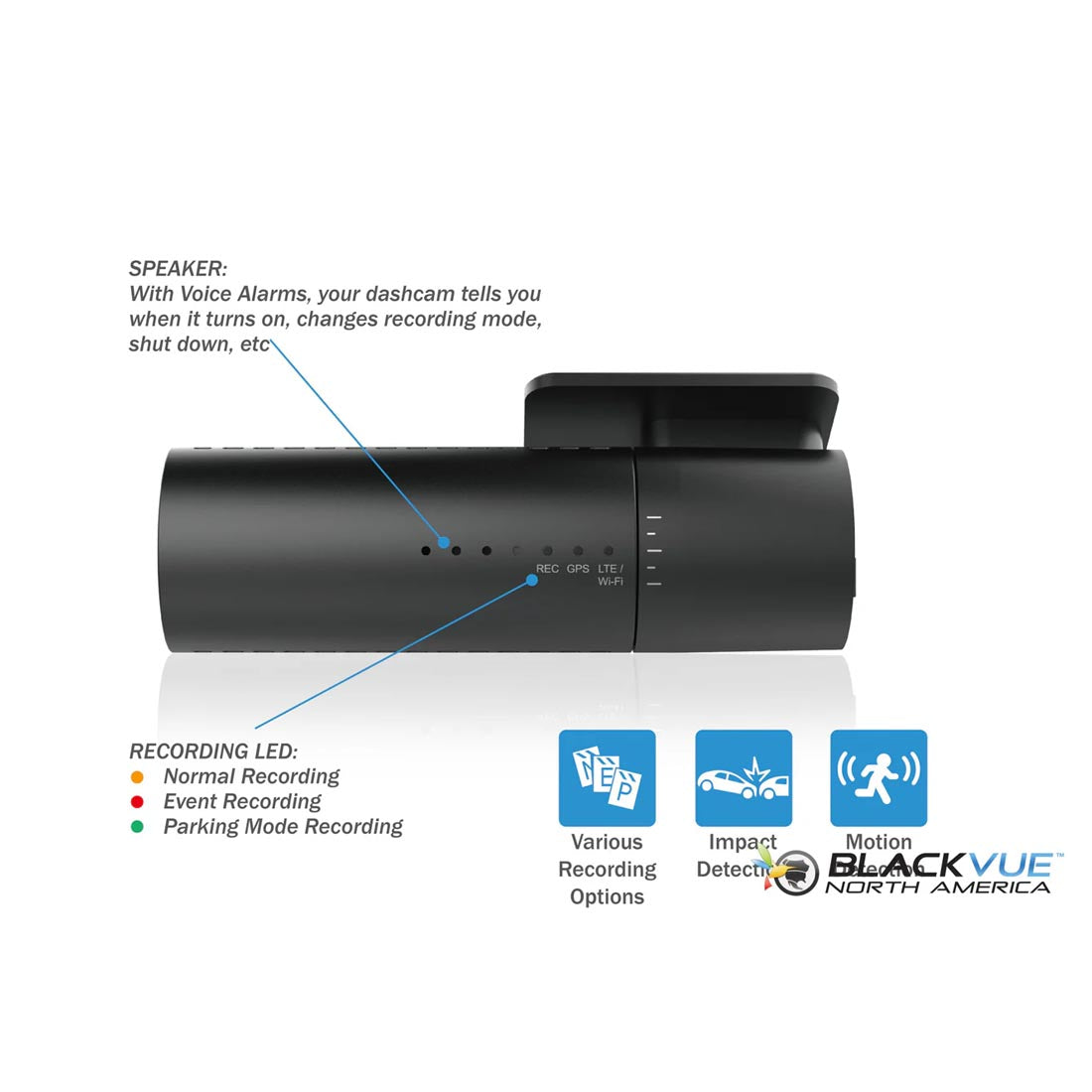 BlackVue DR590X-1CH PLUS 1-Channel 1080P Dash Cam with WiFi + 32GB MicroSD Card