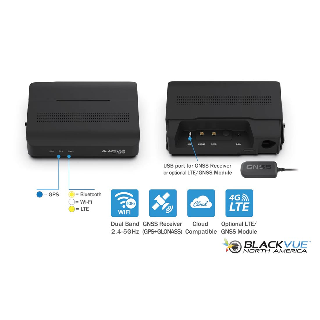 BlackVue DR970X-BOX-2CHIRPLUS 2-Channel 4K Front + 1080P Interior Dash Cam with Hidden Box Unit & 64GB MicroSD Card
