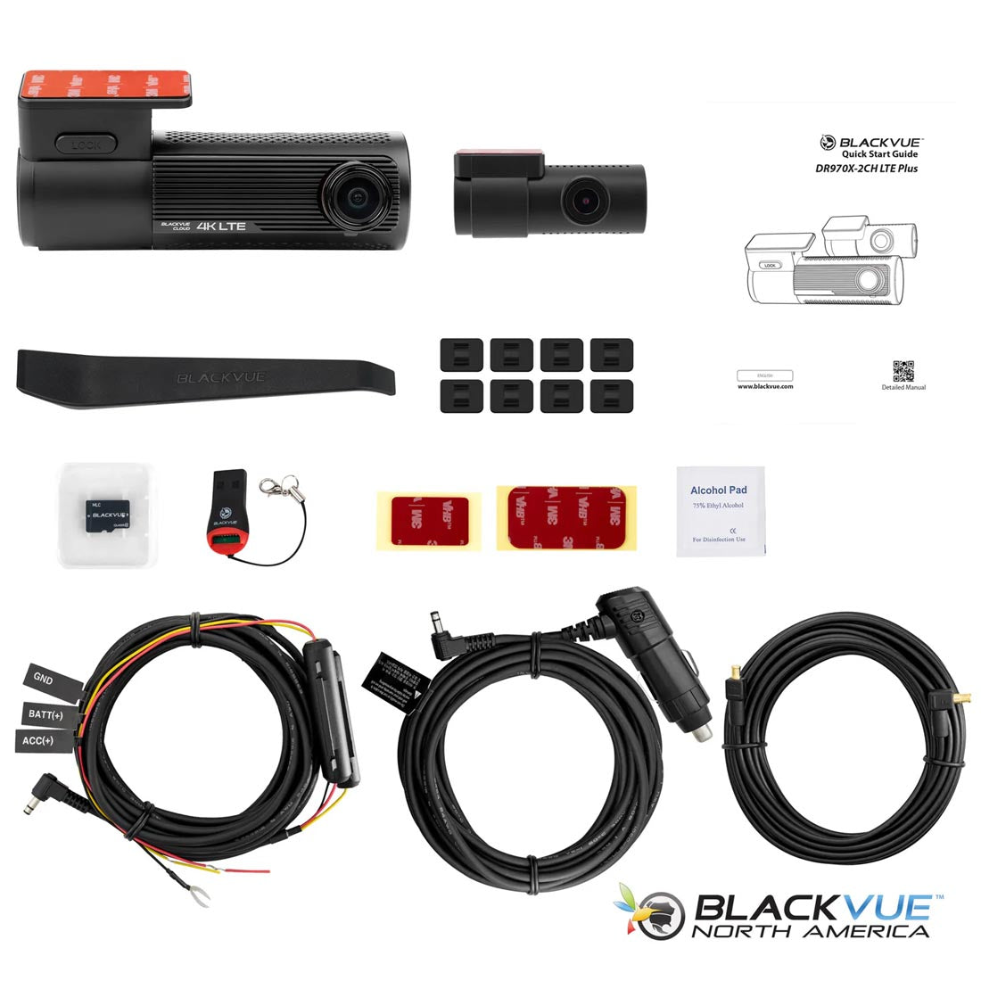 BlackVue DR970X-2CHLTE-PLUS-64 LTE Wi-Fi 64GB Front 4K + Rear 1080p Dash Cam