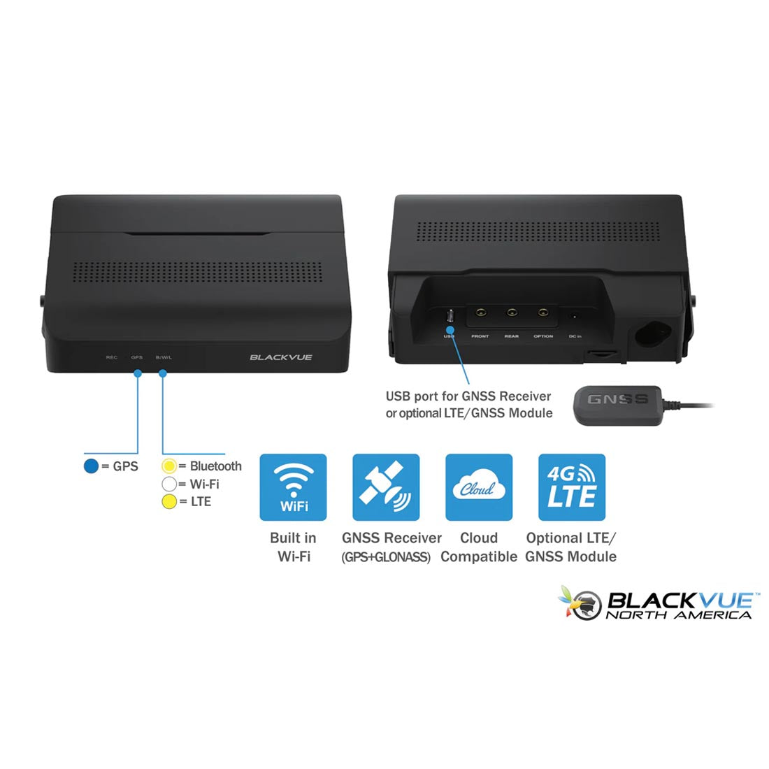 BlackVue DR770X-BOXPRO 3-Channel Customizable Dash Cam System with 1080P Front Cam & Hidden Box Unit